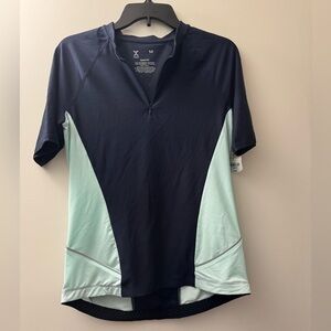 Xersion Navy Blue Cycling Top